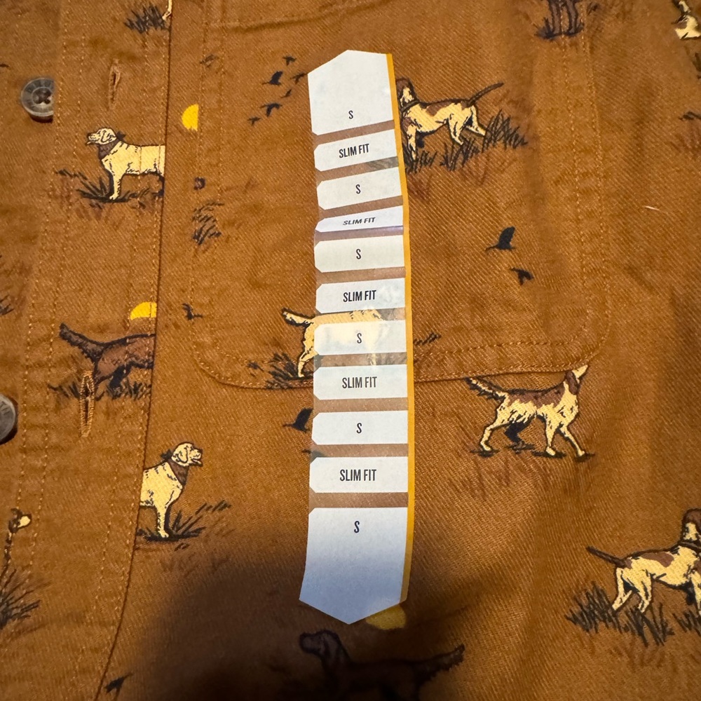 NWT Brown Dog Print Men's Shirt - Picture 5 of 10